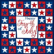 Mosaic funky Independence Day card in vector format