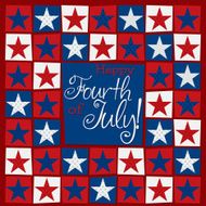 Mosaic funky Independence Day card in vector format N4