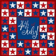 Mosaic funky Independence Day card in vector format N5
