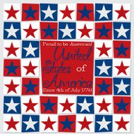 Mosaic funky Independence Day card in vector format N6