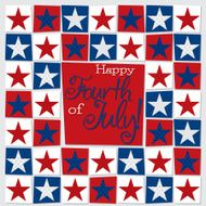 Mosaic funky Independence Day card in vector format N7
