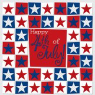 Mosaic funky Independence Day card in vector format N8