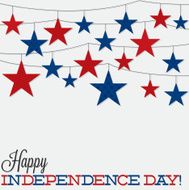 String of stars Independence Day card in vector format