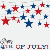 String of stars Independence Day card in vector format N5