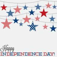 String of stars Independence Day card in vector format N6