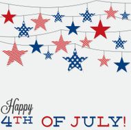 String of stars Independence Day card in vector format N7