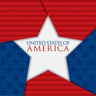 Overlapping star Independence Day card in vector format