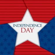 Overlapping star Independence Day card in vector format N2