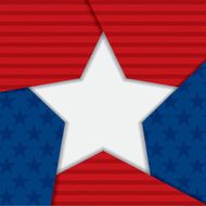 Overlapping star Independence Day card in vector format N4