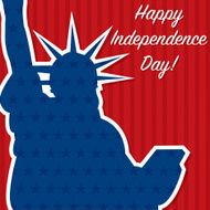 Liberty independence Day card in vector format