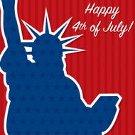 Liberty independence Day card in vector format N2