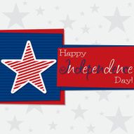Square 4th of July Card in vector format