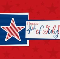 Square 4th of July Card in vector format N3