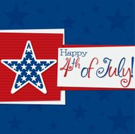 Square 4th of July Card in vector format N6