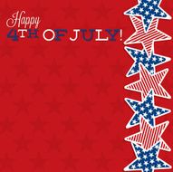 Line of stars Independence Day card in vector format N2