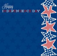 Line of stars Independence Day card in vector format N3