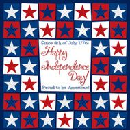 Mosaic funky Independence Day card in vector format N9