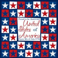 Mosaic funky Independence Day card in vector format N10