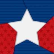 Overlapping star Independence Day card in vector format N5