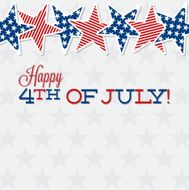 Line of stars Independence Day card in vector format N5