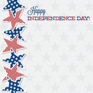Line of stars Independence Day card in vector format N6