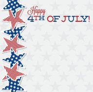 Line of stars Independence Day card in vector format N7