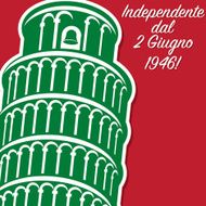 Italian Republic Day card in vector format N2