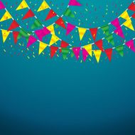 Celebrate banner party flags with confetti