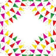 Celebrate banner party flags with confetti N2