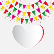 Celebrate banner party flags with confetti N3
