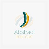 Abstract symmetric geometric shapes business icon