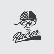 racer head vintage illustration