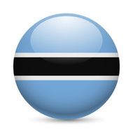 Round glossy icon of Botswana