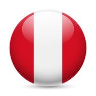 Round glossy icon of Peru