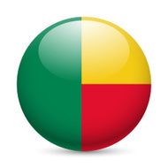 Round glossy icon of Benin