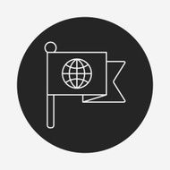 Flag line icon N8