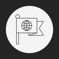 Flag line icon N9