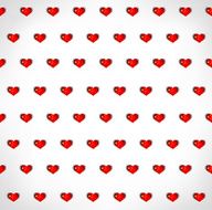 Seamless patriotic background with China flag glossy heart shapes