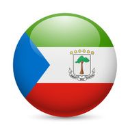 Round glossy icon of Equatorial Guinea