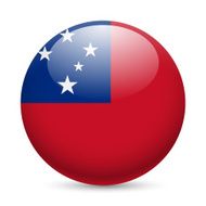 Round glossy icon of Samoa