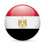 Round glossy icon of Egypt