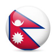 Round glossy icon of Nepal