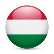 Round glossy icon of Hungary