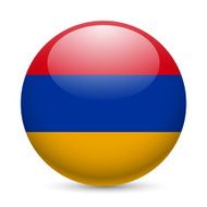 Round glossy icon of Armenia