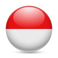 Round glossy icon of Indonesia