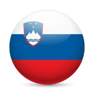 Round glossy icon of Slovenia