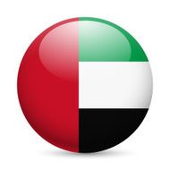 Round glossy icon of UAE