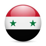 Round glossy icon of Syria