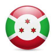 Round glossy icon of Burundi