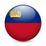 Round glossy icon of Liechtenstein